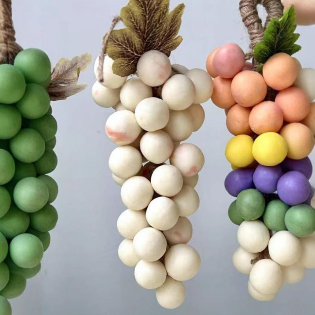 Grape Cluster Handmade Soap 250g Scented Cold-Process Soap for Face Body Realistic Moisturizing Soap Gift for All Skin Types 