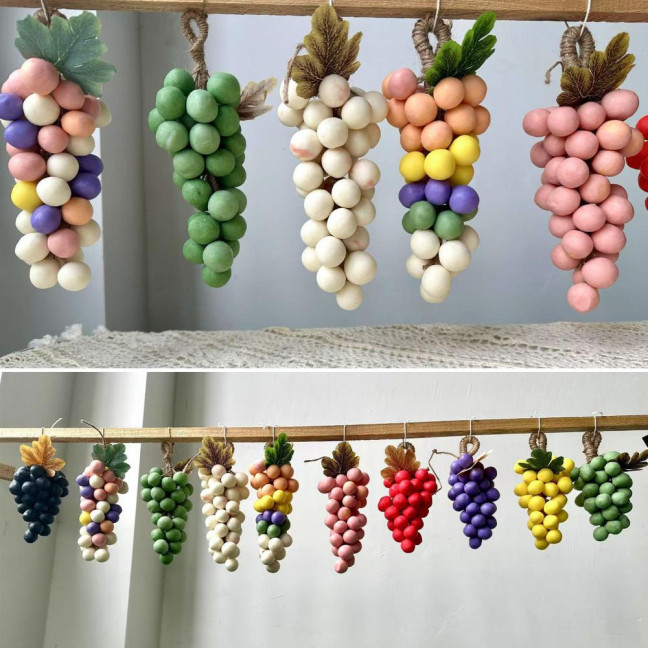 Grape Cluster Handmade Soap 250g Scented Cold-Process Soap for Face Body Realistic Moisturizing Soap Gift for All Skin Types 