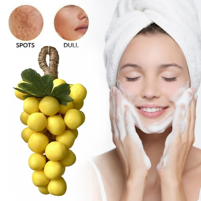 Grape Cluster Handmade Soap 250g Scented Cold-Process Soap for Face Body Realistic Moisturizing Soap Gift for All Skin Types 