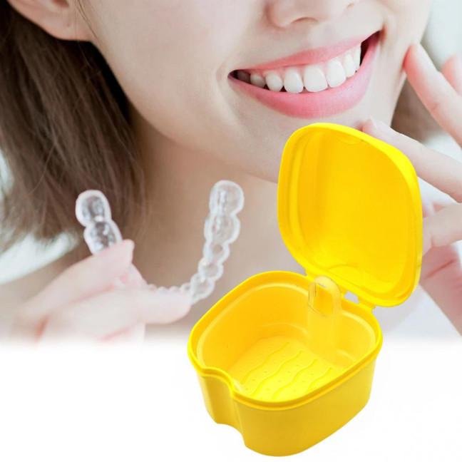 Dentures Case Portable Soaking Denture Bath Box with Strainer Basket Invisible Brace Retainer Mouth Guard Dental Aligner Container Holder Dentures Case Portable Soaking Denture Bath Box with Strainer Basket Invisible Brace Retainer Mouth Guard Dental Aligner Container Holder