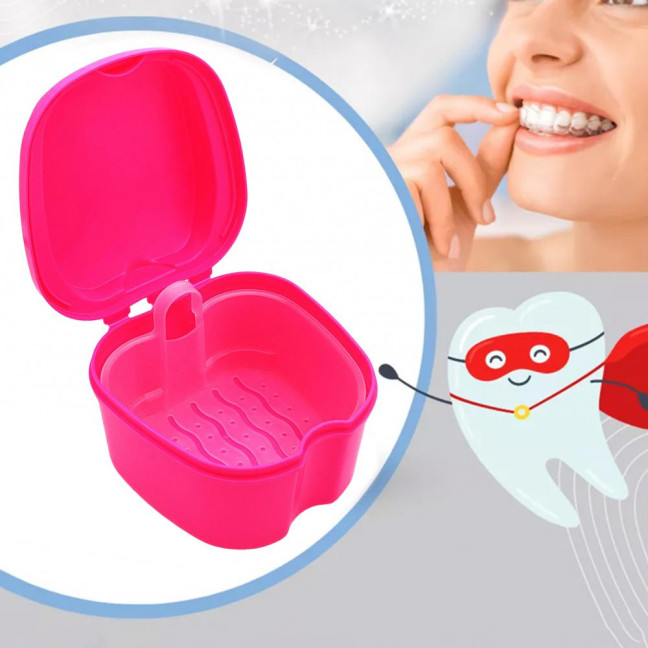 Dentures Case Portable Soaking Denture Bath Box with Strainer Basket Invisible Brace Retainer Mouth Guard Dental Aligner Container Holder Dentures Case Portable Soaking Denture Bath Box with Strainer Basket Invisible Brace Retainer Mouth Guard Dental Aligner Container Holder
