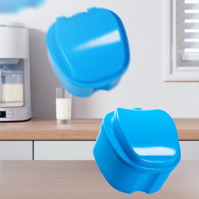Dentures Case Portable Soaking Denture Bath Box with Strainer Basket Invisible Brace Retainer Mouth Guard Dental Aligner Container Holder Dentures Case Portable Soaking Denture Bath Box with Strainer Basket Invisible Brace Retainer Mouth Guard Dental Aligner Container Holder