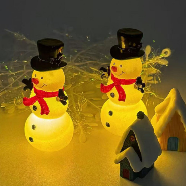 LED Snowman Night Light USB Powered Color Changing Soft Glowing Light Transparent Plastic Christmas Decoration LED Snowman Night Light USB Powered Color Changing Soft Glowing Light Transparent Plastic Christmas Decoration