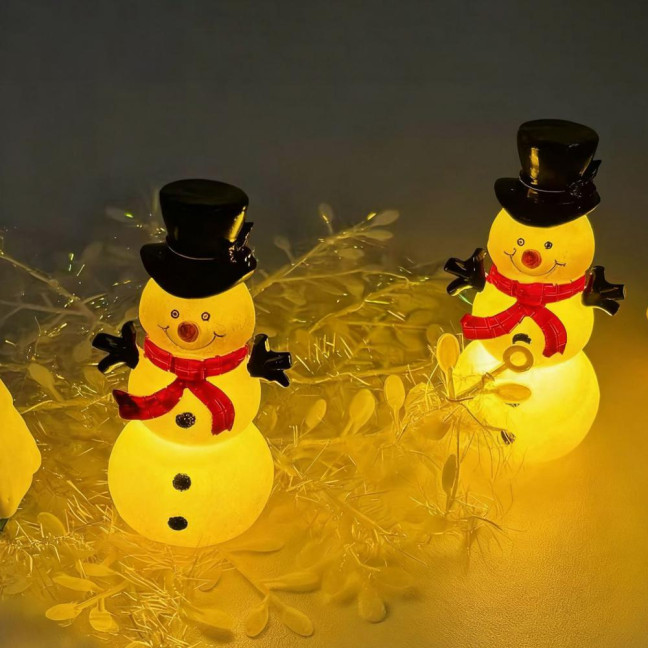 LED Snowman Night Light USB Powered Color Changing Soft Glowing Light Transparent Plastic Christmas Decoration LED Snowman Night Light USB Powered Color Changing Soft Glowing Light Transparent Plastic Christmas Decoration