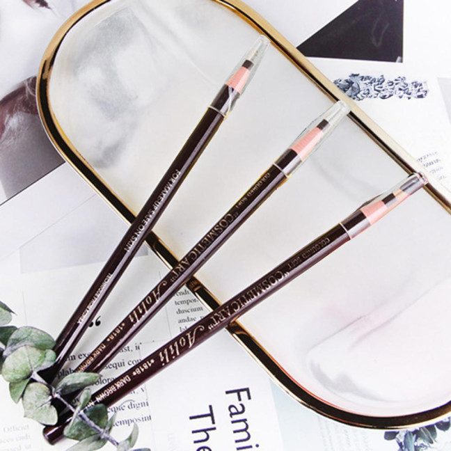 6Pcs Pull Cord Peel-off Eyebrow Pencil Waterproof Sweat-Proof Natural Long Lasting Smudge-proof Women Microblading Brow Pencil