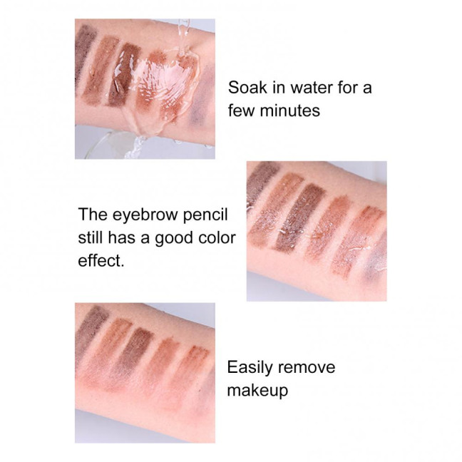 6Pcs Pull Cord Peel-off Eyebrow Pencil Waterproof Sweat-Proof Natural Long Lasting Smudge-proof Women Microblading Brow Pencil