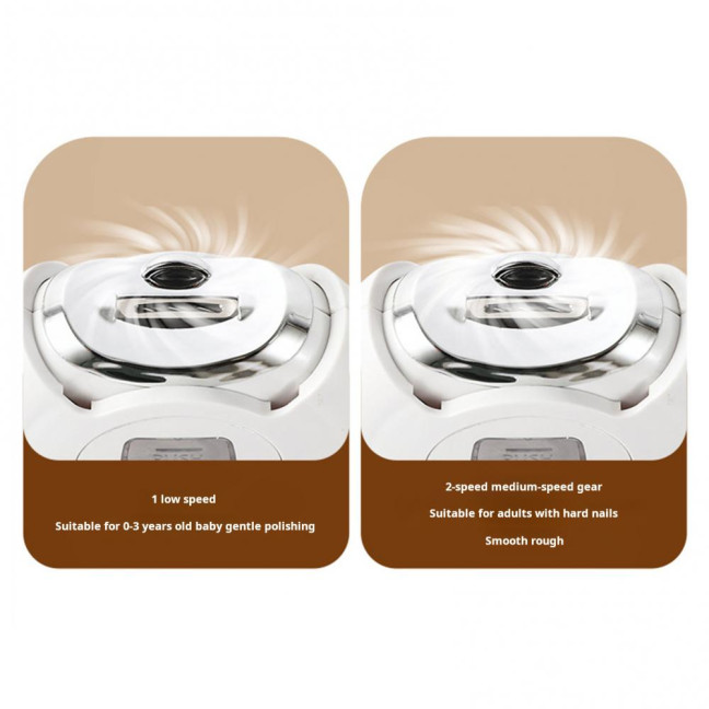 Electric Nail Trimmer Automatic Kids Adults Seniors Nail Clipper with LED Light Baby Manicure Grinding File Fingernail Cutter Polisher 