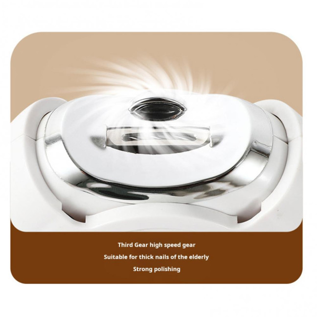 Electric Nail Trimmer Automatic Kids Adults Seniors Nail Clipper with LED Light Baby Manicure Grinding File Fingernail Cutter Polisher 