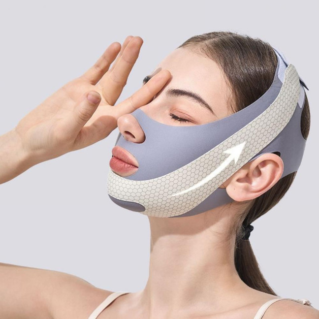 Adjustable Face Slimmer Belt for Men Breathable Anti-snoring Chin Strap Adjustable Double Chin Reducer Deep Sleep Promoter