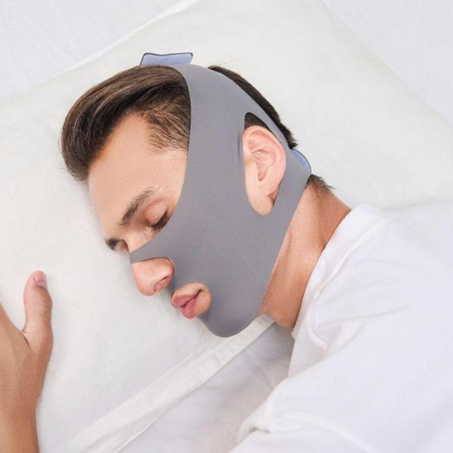 Adjustable Face Slimmer Belt for Men Breathable Anti-snoring Chin Strap Adjustable Double Chin Reducer Deep Sleep Promoter