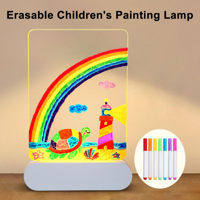 Kids LED Note Board Glow-in-the-Dark Doodle Board with Colorful Lights Reusable Writing Tablet Night Light for Home Decor Kids LED Note Board Glow-in-the-Dark Doodle Board with Colorful Lights Reusable Writing Tablet Night Light for Home Decor