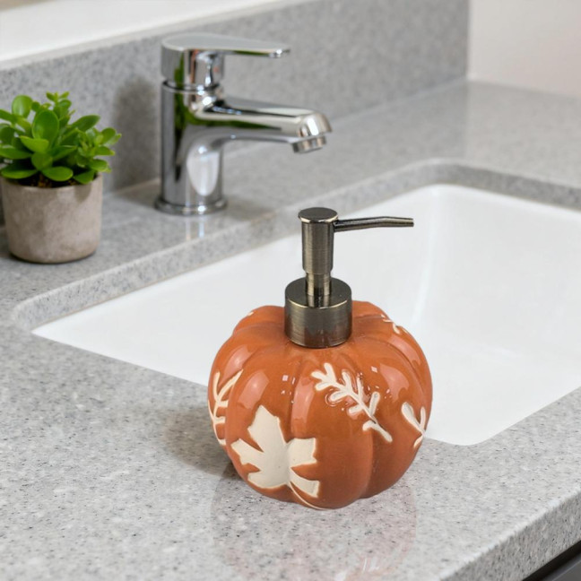 529ML Halloween Pumpkin Liquid Soap Dispenser Shampoo Body Hand Wash Shower Gel Facial Cleanser Container Bathroom Refillable Empty Press Pump Bottle 