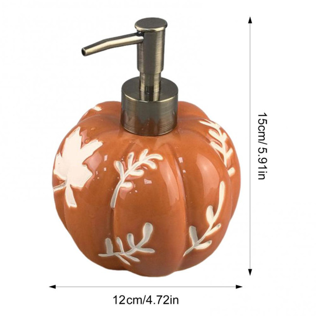 529ML Halloween Pumpkin Liquid Soap Dispenser Shampoo Body Hand Wash Shower Gel Facial Cleanser Container Bathroom Refillable Empty Press Pump Bottle 