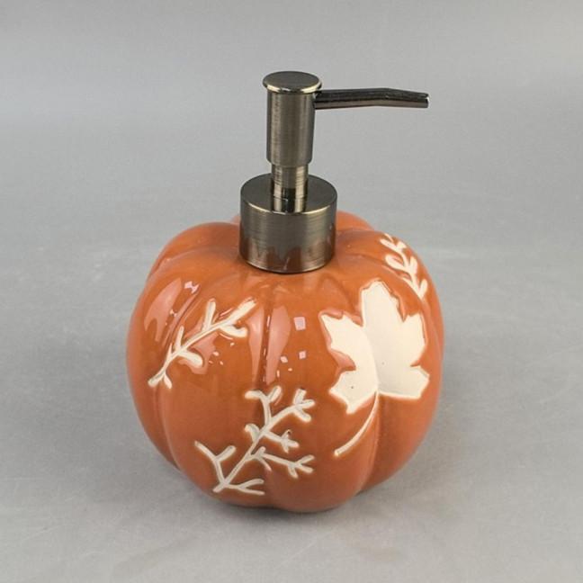 529ML Halloween Pumpkin Liquid Soap Dispenser Shampoo Body Hand Wash Shower Gel Facial Cleanser Container Bathroom Refillable Empty Press Pump Bottle 