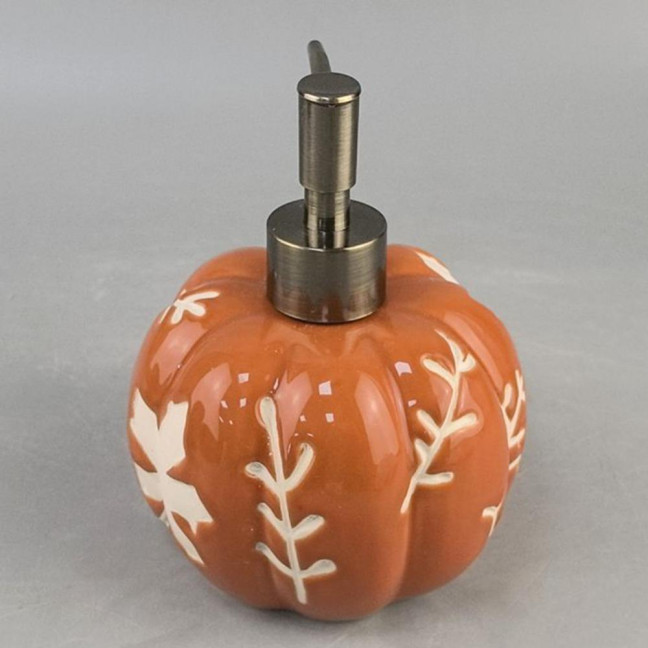 529ML Halloween Pumpkin Liquid Soap Dispenser Shampoo Body Hand Wash Shower Gel Facial Cleanser Container Bathroom Refillable Empty Press Pump Bottle 