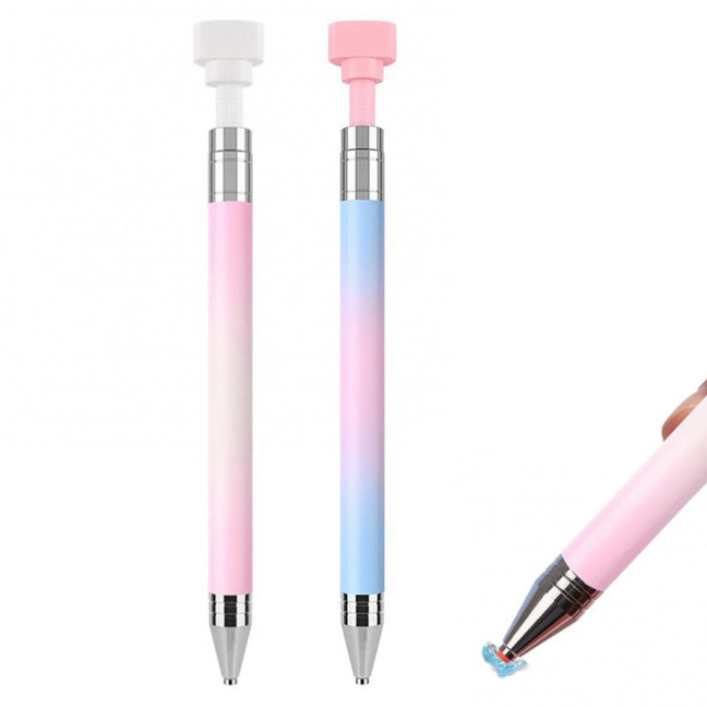Rhinestone Art Pen with Wax Ergonomic Design Automatic Refillable Nail Pen DIY Craft Fine Tip Manicure Pen Rhinestone Art Pen with Wax Ergonomic Design Automatic Refillable Nail Pen DIY Craft Fine Tip Manicure Pen