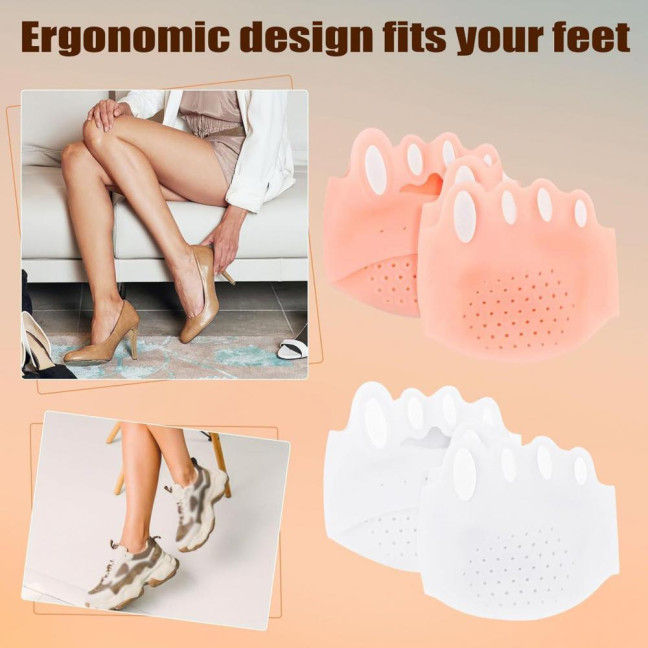2 Pairs Toe Separator Silicone Bunion Corrector for Women Men Pain Relief Correction Device for Overlapping Toes Hammer Toe & Foot Alignment