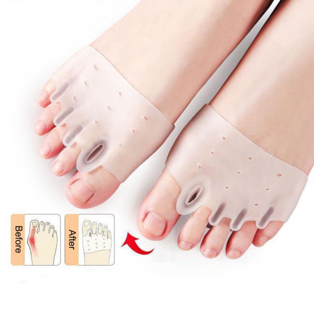 2 Pairs Toe Separator Silicone Bunion Corrector for Women Men Pain Relief Correction Device for Overlapping Toes Hammer Toe & Foot Alignment
