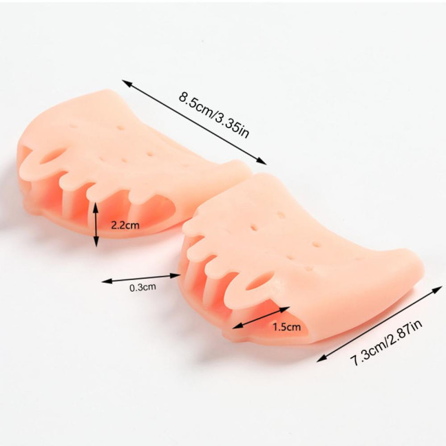 2 Pairs Toe Separator Silicone Bunion Corrector for Women Men Pain Relief Correction Device for Overlapping Toes Hammer Toe & Foot Alignment