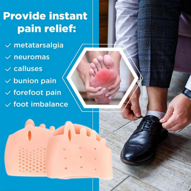 2 Pairs Toe Separator Silicone Bunion Corrector for Women Men Pain Relief Correction Device for Overlapping Toes Hammer Toe & Foot Alignment