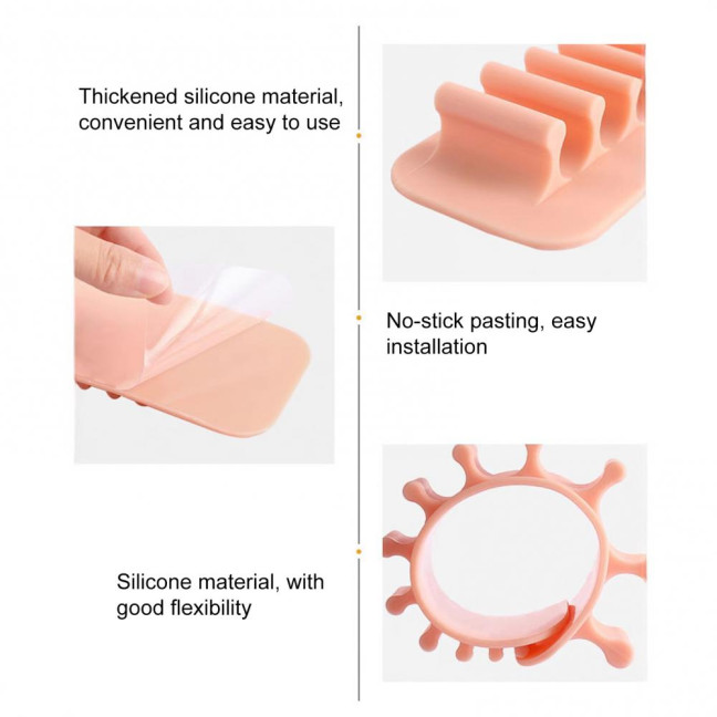 Silicone Makeup Brush Holder Wash Dry 2-in-1 Suction Cup Design Compact Size Waterproof Makeup Brush Stand