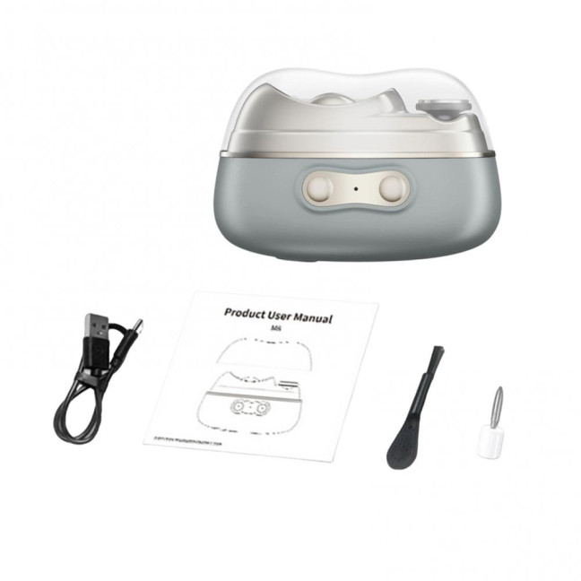 Smart Nail Clipper with LED Light USB Rechargeable Portable Electric Nail Grinder Ergonomic Design Automatic Nail Clipper 