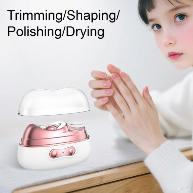 Smart Nail Clipper with LED Light USB Rechargeable Portable Electric Nail Grinder Ergonomic Design Automatic Nail Clipper 