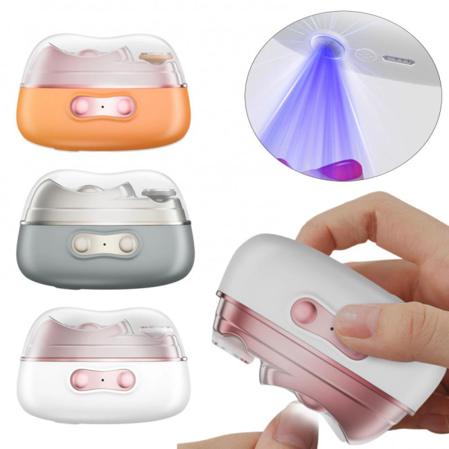 Smart Nail Clipper with LED Light USB Rechargeable Portable Electric Nail Grinder Ergonomic Design Automatic Nail Clipper 