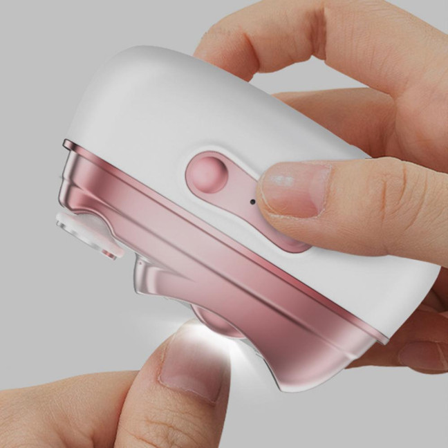 Smart Nail Clipper with LED Light USB Rechargeable Portable Electric Nail Grinder Ergonomic Design Automatic Nail Clipper 