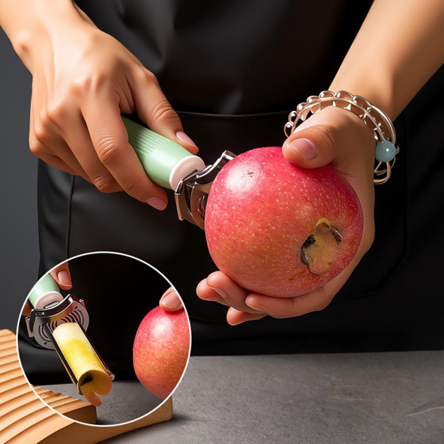 Fruit And Vegetable Core Remover Stainless Steel Kernel Extractor Quick Seeds Removal Tool for Pears Bell Peppers 
