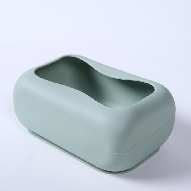 Suction Cup Tissue Box Silicone Material Easy Installation Stable Adhesion Tissue Holder Living Room Car Organizer