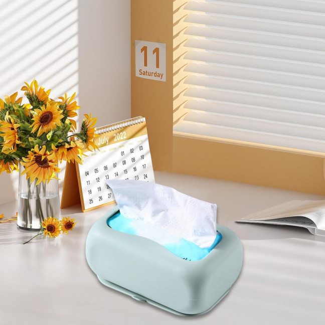 Suction Cup Tissue Box Silicone Material Easy Installation Stable Adhesion Tissue Holder Living Room Car Organizer