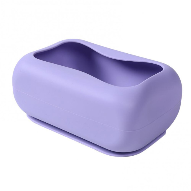 Suction Cup Tissue Box Silicone Material Easy Installation Stable Adhesion Tissue Holder Living Room Car Organizer