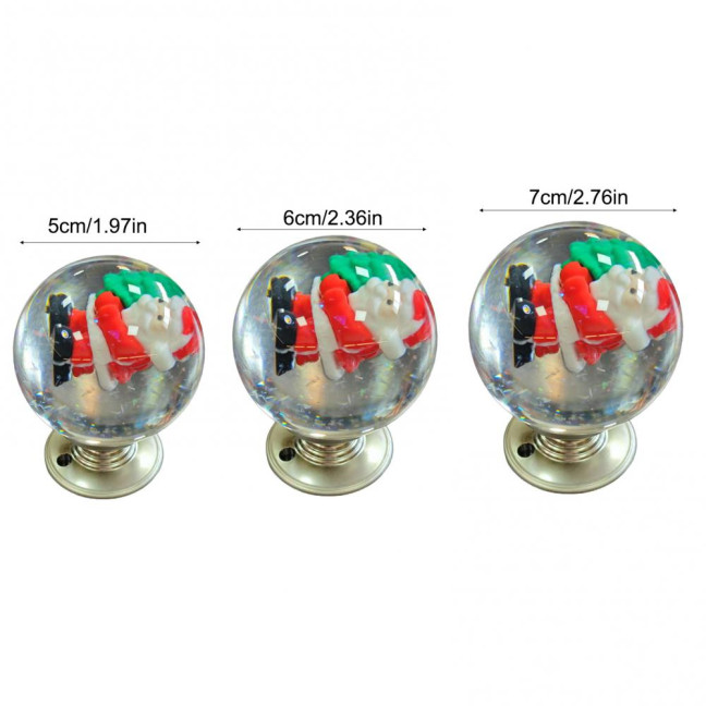 Christmas Door Knob Vintage Xmas Tress Santa Claus Transparent Faux Crystal Ball Decorative Bedroom Front Door Handle Replacement Christmas Door Knob Vintage Xmas Tress Santa Claus Transparent Faux Crystal Ball Decorative Bedroom Front Door Handle Replacement
