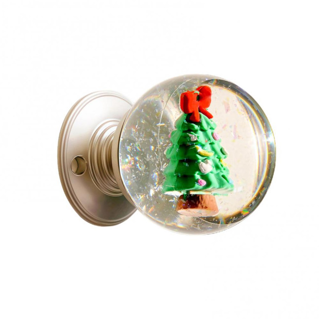 Christmas Door Knob Vintage Xmas Tress Santa Claus Transparent Faux Crystal Ball Decorative Bedroom Front Door Handle Replacement Christmas Door Knob Vintage Xmas Tress Santa Claus Transparent Faux Crystal Ball Decorative Bedroom Front Door Handle Replacement