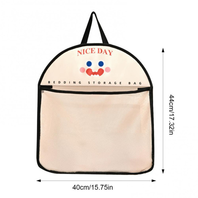 Mesh Storage Bag Large Capacity See-through Storage Pouch with Hanging Loop Foldable Wardrobe Organizer for Socks Underwear Travel Business Trip