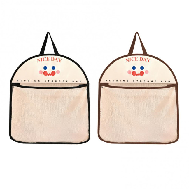 Mesh Storage Bag Large Capacity See-through Storage Pouch with Hanging Loop Foldable Wardrobe Organizer for Socks Underwear Travel Business Trip