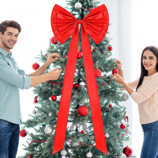 Extra Large Christmas Tree Topper Bows 70.9