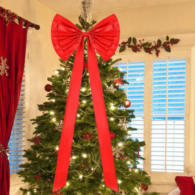 Extra Large Christmas Tree Topper Bows 70.9