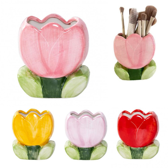 Ceramic Flower Pen Holder Cute Desk Office Storage Box Stationery Shelf Multifunctional Aesthetic Desktop Organizer for Makeup Tools Rulers Brushes Ceramic Flower Pen Holder Cute Desk Office Storage Box Stationery Shelf Multifunctional Aesthetic Desktop Organizer for Makeup Tools Rulers Brushes