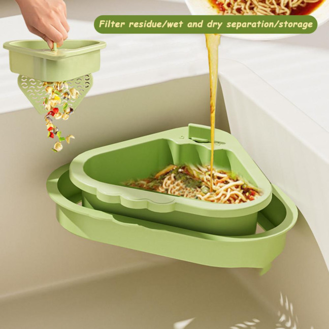 Sink Drain Basket with Fine Mesh Touchless Garbage Disposal Double-Layer Structure Sink Drain Filter Kitchen Tool Sink Drain Basket with Fine Mesh Touchless Garbage Disposal Double-Layer Structure Sink Drain Filter Kitchen Tool