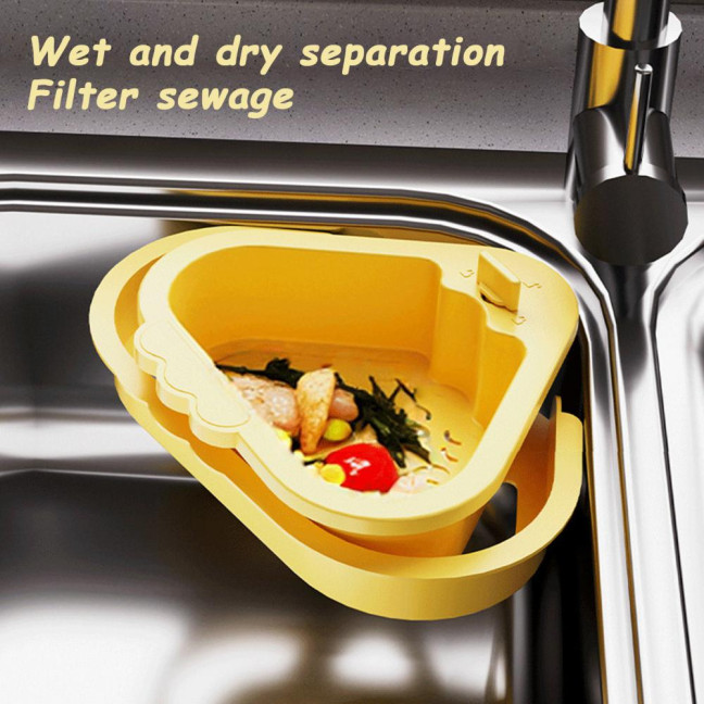 Sink Drain Basket with Fine Mesh Touchless Garbage Disposal Double-Layer Structure Sink Drain Filter Kitchen Tool Sink Drain Basket with Fine Mesh Touchless Garbage Disposal Double-Layer Structure Sink Drain Filter Kitchen Tool