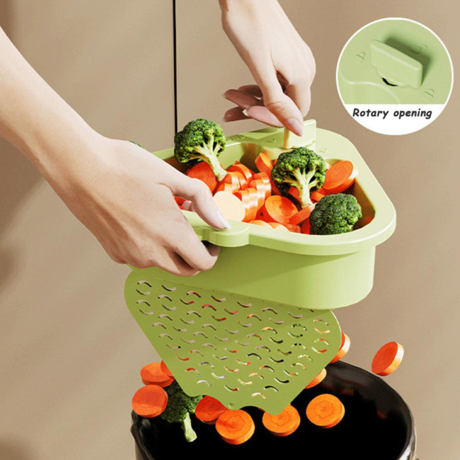 Sink Drain Basket with Fine Mesh Touchless Garbage Disposal Double-Layer Structure Sink Drain Filter Kitchen Tool Sink Drain Basket with Fine Mesh Touchless Garbage Disposal Double-Layer Structure Sink Drain Filter Kitchen Tool