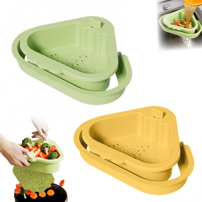 Sink Drain Basket with Fine Mesh Touchless Garbage Disposal Double-Layer Structure Sink Drain Filter Kitchen Tool Sink Drain Basket with Fine Mesh Touchless Garbage Disposal Double-Layer Structure Sink Drain Filter Kitchen Tool