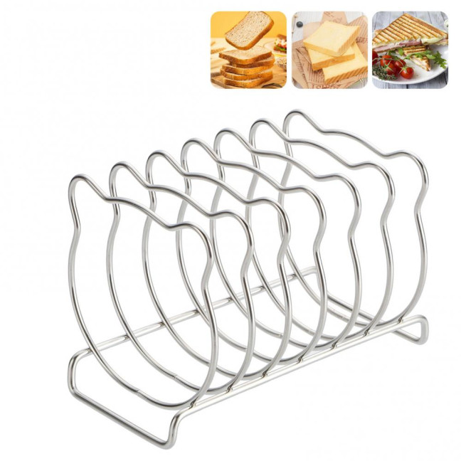 Bear-Shaped Toast Rack Stainless Steel 6-Slice Bread Holder for Air Fryer Oven Steamer Cute Even Heating Kitchen Accessories Bear-Shaped Toast Rack Stainless Steel 6-Slice Bread Holder for Air Fryer Oven Steamer Cute Even Heating Kitchen Accessories