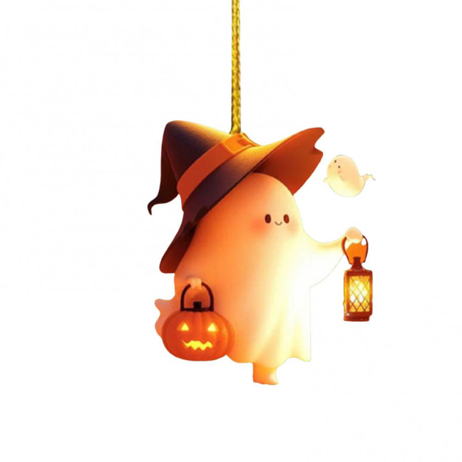 Halloween Ornament Cute Ghost Pumpkin Decor Car Interior Decor Pendant Decoration for Halloween Party Gift