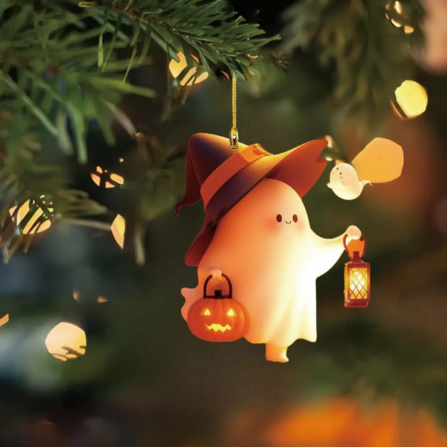 Halloween Ornament Cute Ghost Pumpkin Decor Car Interior Decor Pendant Decoration for Halloween Party Gift