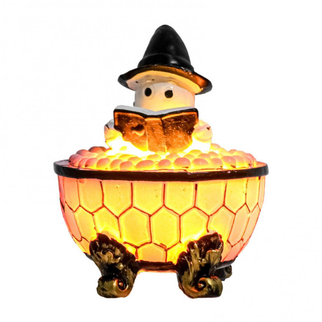 Ghost Bubble Bath Light Halloween Ghost Reading Book Night Light Handmade LED Table Lamp for Bedroom Study Room Bathroom Decor