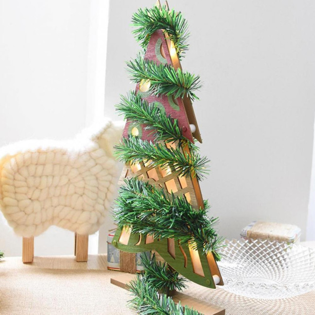 Christmas Green Garland 18FT Xmas Greenery Tinsel Stems Non-Lit Soft Twist Garland for Tree Stair Railing Front Door Mantle Fireplace Indoor Outdoor Holiday Decor