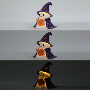 1/2Pcs Enchanting Wizard Ghost Night Light Halloween Reading Book Ghost LED Lamp Home Bedroom Kids Room Decoration Book Lovers Gift 
